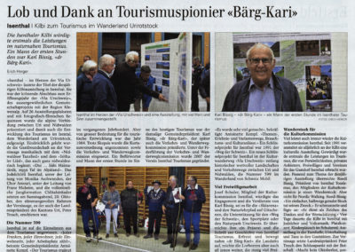 Lob und Dank an Tourismuspionier “Bärg-Kari”